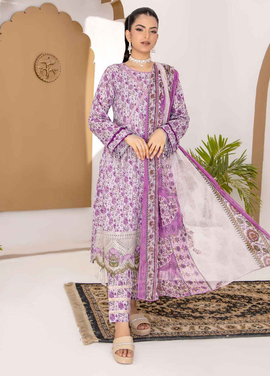 Naina By Polawn Embroidered Stitched 3 Piece Lawn Suit PD-24-603-B-Ready to Wear