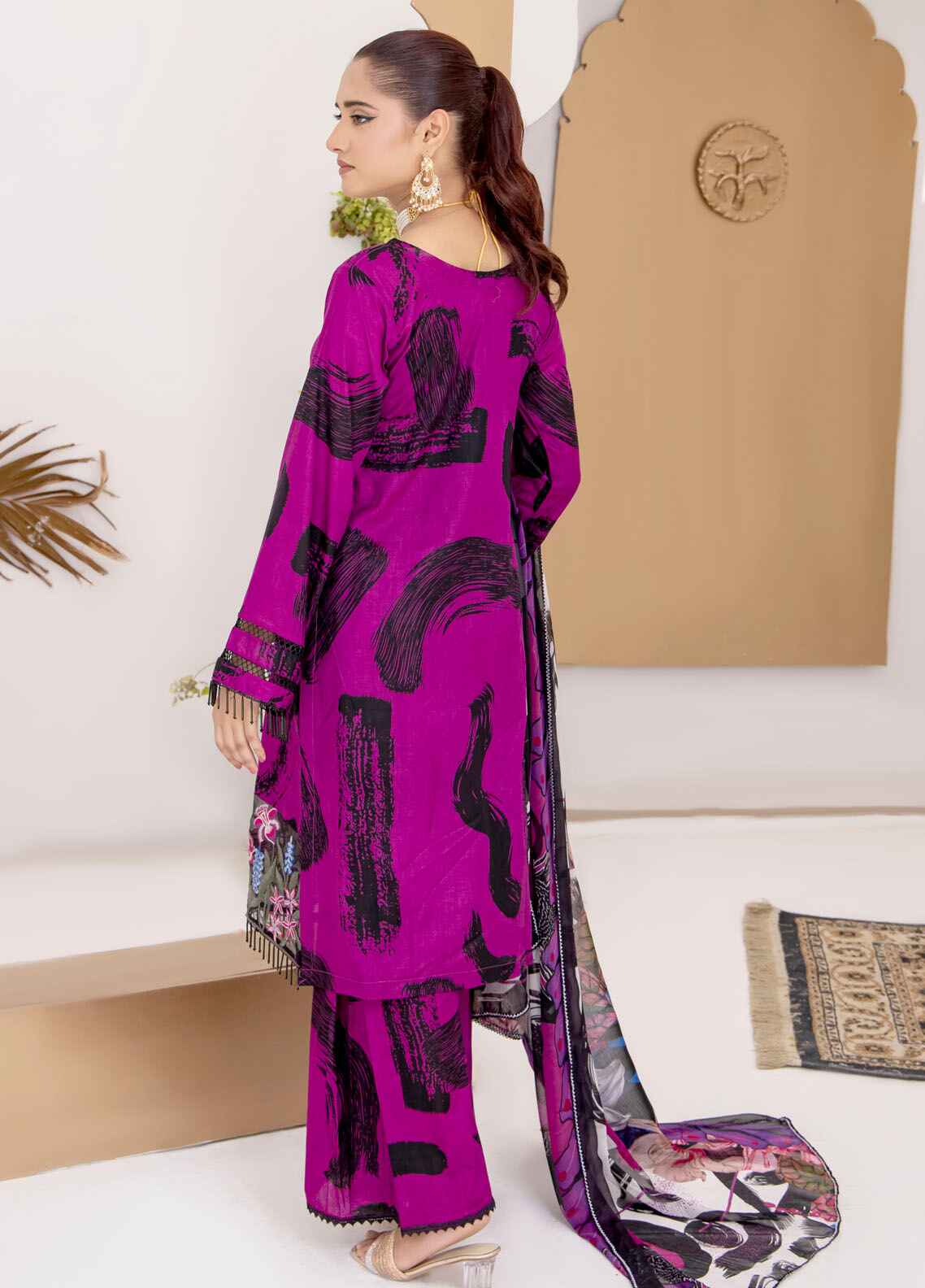 Naina By Polawn Embroidered Stitched 3 Piece Lawn Suit PD-24-604-B-Ready to Wear