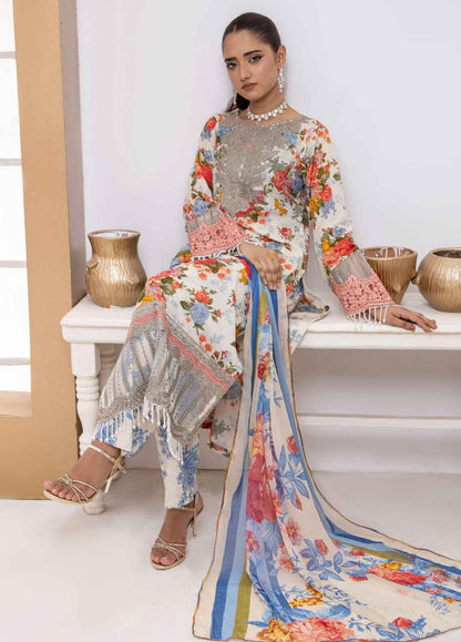 Naina By Polawn Embroidered Stitched 3 Piece Lawn Suit PD-24-605-A-Ready to Wear