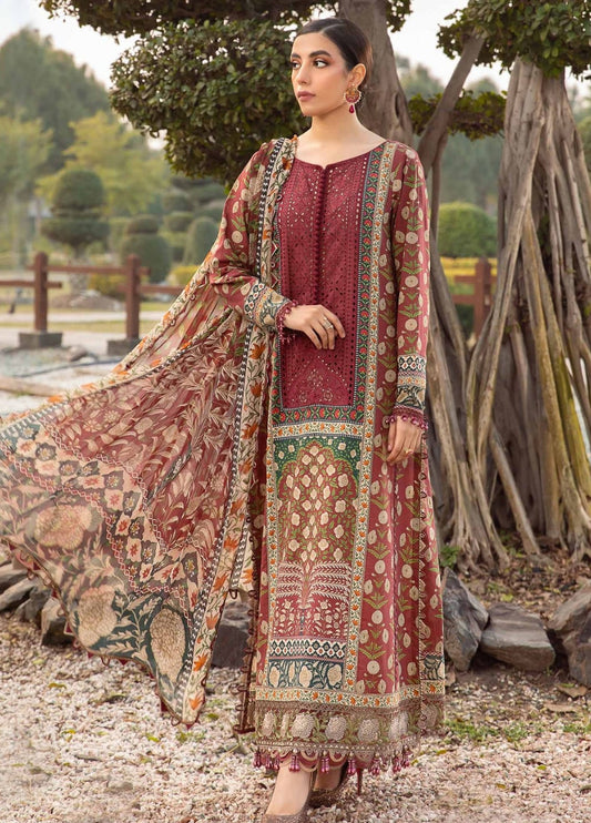 Embroidered Lawn 3 Piece Unstitched Suit MBL-MPT-2114-B-24 - Summer Collection