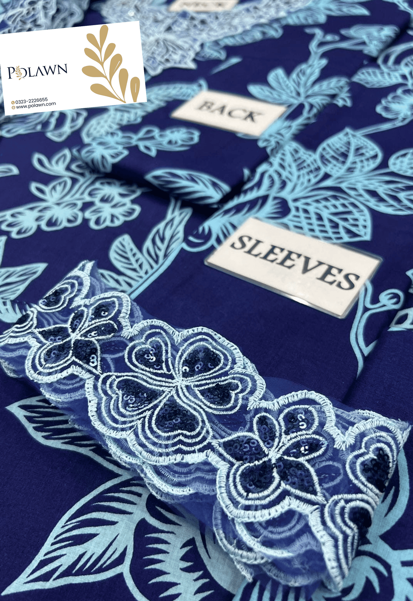 Embroidered Lawn 3 Piece Unstitched Suit NC-NP-465-B - Summer Collection