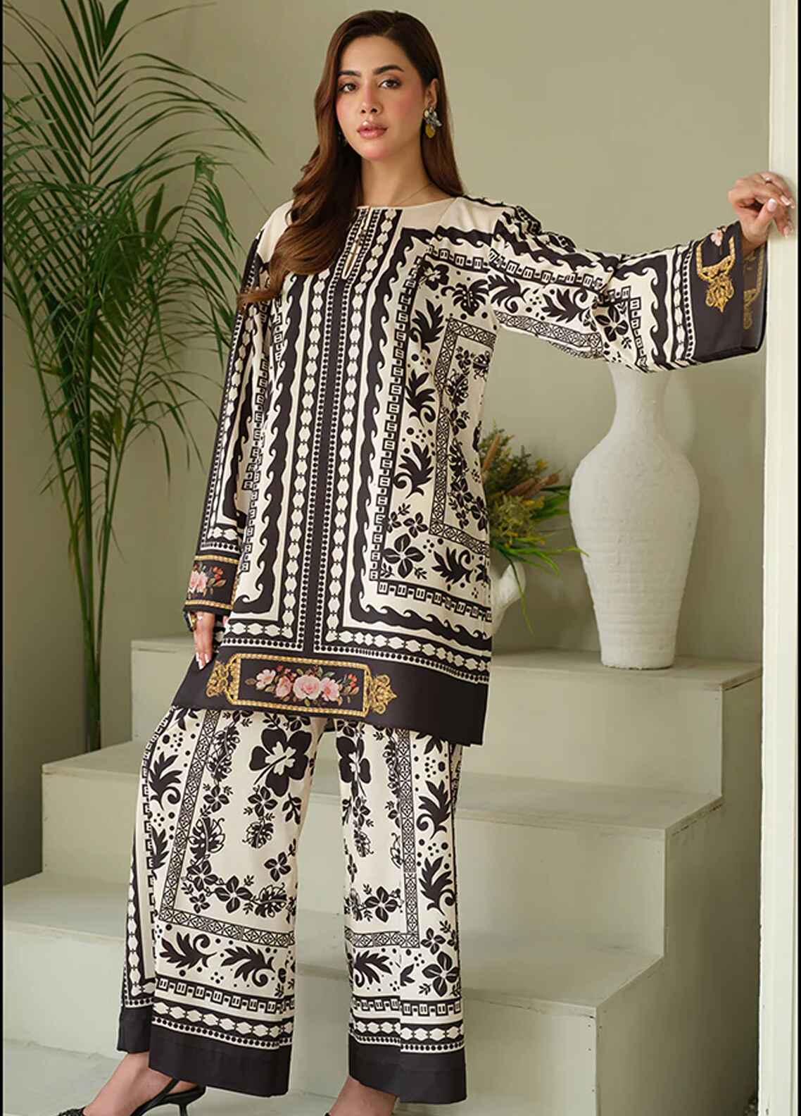 Printed Silk 3 Piece Unstitched Suit PL-CHAMEUSE-118-24 - Party Wear