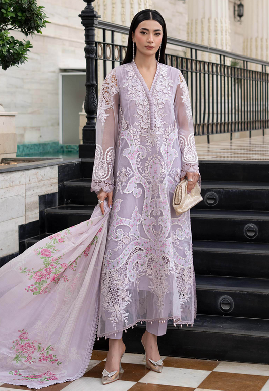 Embroidered Lawn 3 Piece Unstitched Suit MBL-ELS-26-12 - Summer Collection