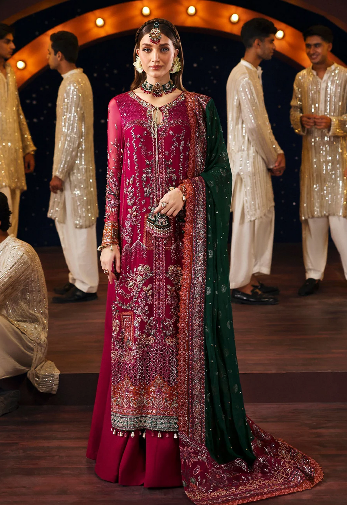 Embroidered Organza 3 Piece Unstitched Suit NC-NL-82-Syera - Party Wear