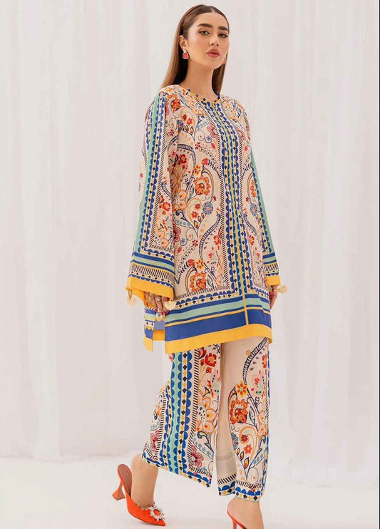 Printed Silk 3 Piece Unstitched Suit PL-CHAMEUSE-116-24 - Party Wear