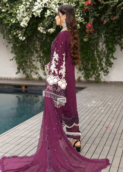 Mehru By Polawn Embroidered Stitched 3 Piece Chiffon Suit PD-24-802-Ready to Wear