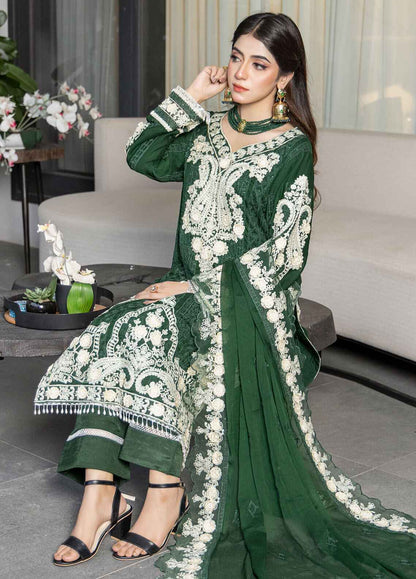 Mehru By Polawn Embroidered Stitched 3 Piece Chiffon Suit PD-24-805-Ready to Wear