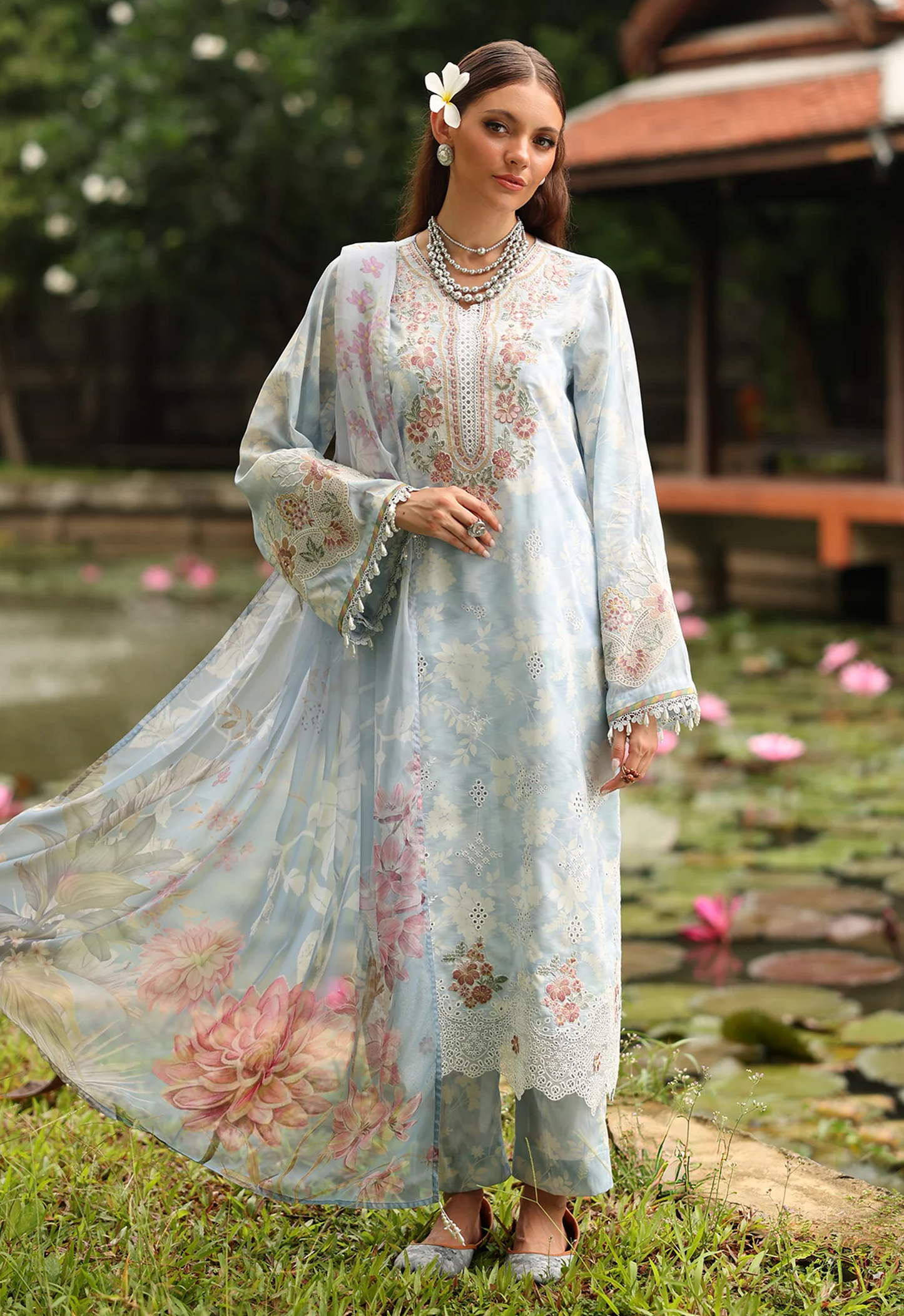 Embroidered Lawn 3 Piece Unstitched Suit BL-SF-4250 - Summer Collection