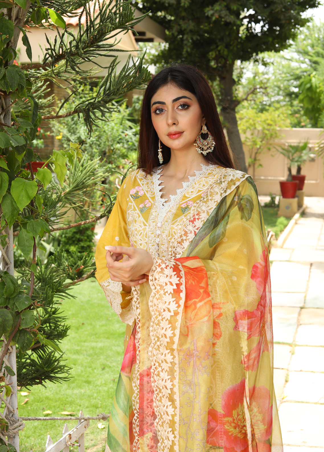 Embroidered Stitched 3 Piece Lawn Suit Design 603 Ready to Wear