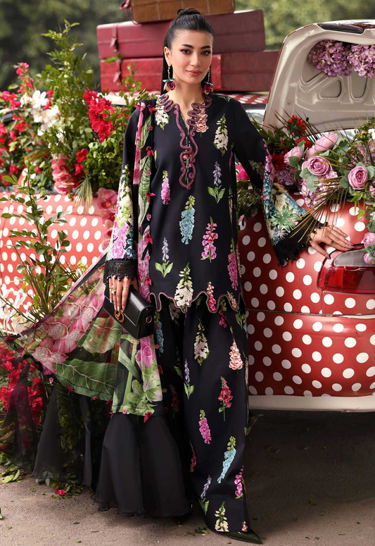 Embroidered Lawn 3 Piece Unstitched Suit MBL-MPT-3005-B-26 - Summer Collection