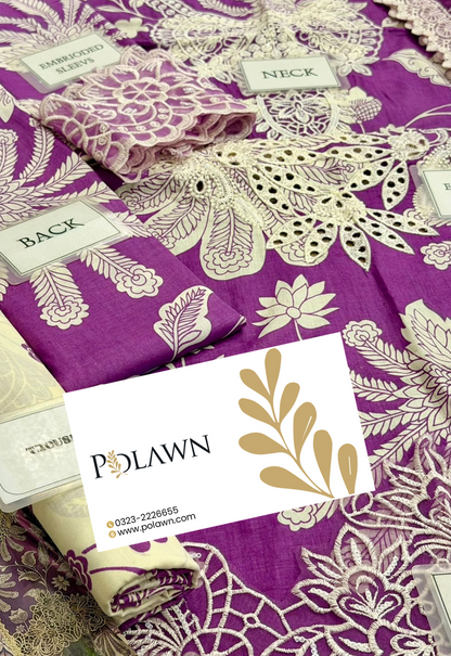 Embroidered Lawn 3 Piece Unstitched Suit ML-K-10 - Summer Collection