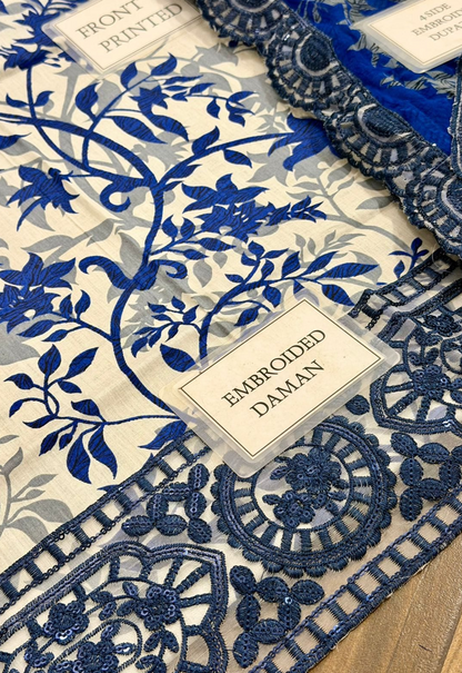 Embroidered Lawn 3 Piece Unstitched Suit RL-CHR9260-A - Summer Collection