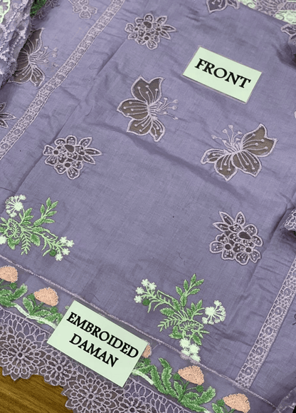 Embroidered Lawn 3 Piece Unstitched Suit CSSL-Lillie de Jong - Amethyst-24 - Summer Collection