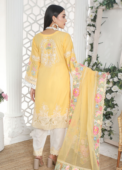 Embroidered Stitched 3 Piece Lawn Suit Design 106 Ready to Wear