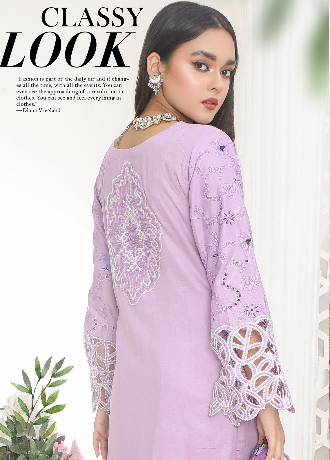 Embroidered Stitched 3 Piece Lawn Suit Design 203 Ready to Wear