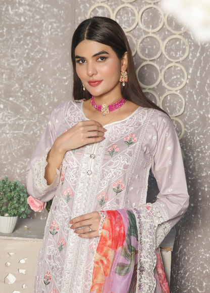 Embroidered Stitched 3 Piece Lawn Suit Design 305 Ready to Wear