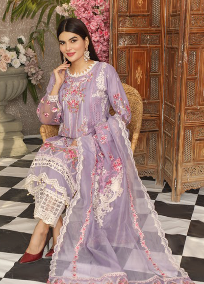 Embroidered Stitched 3 Piece Lawn Suit Design 401 Ready to Wear