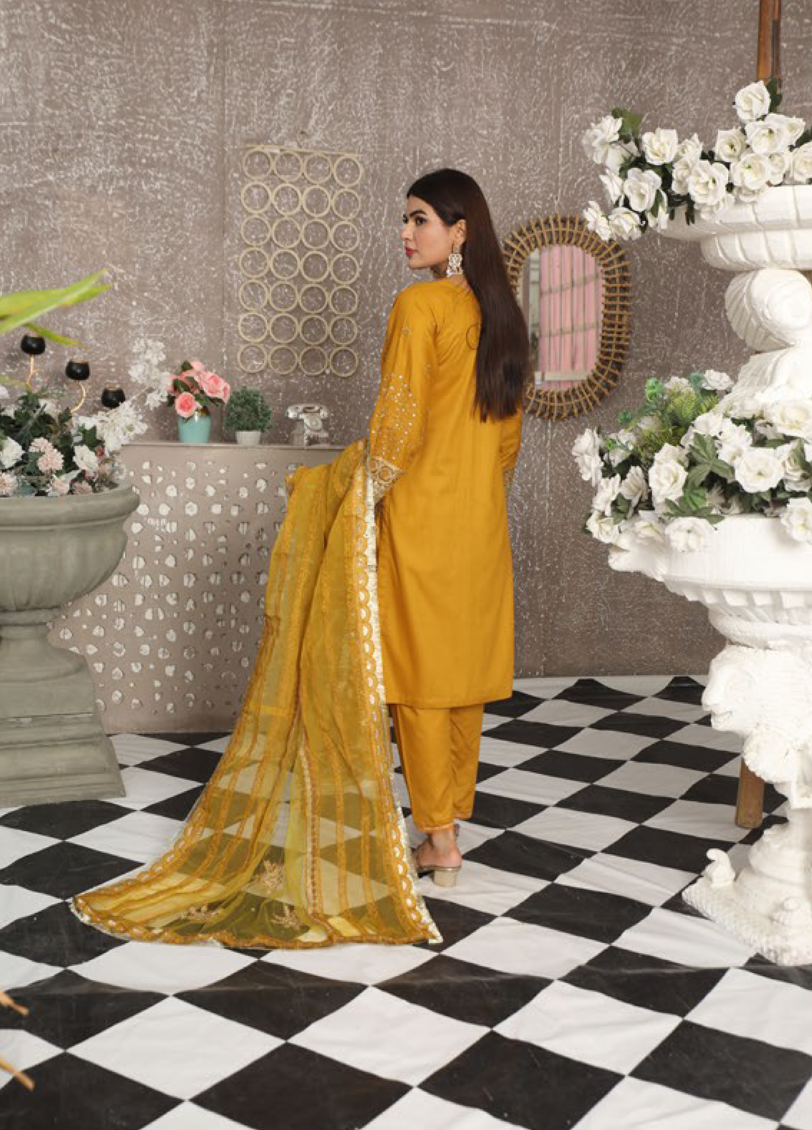 Embroidered Stitched 3 Piece Lawn Suit Design 402 Ready to Wear