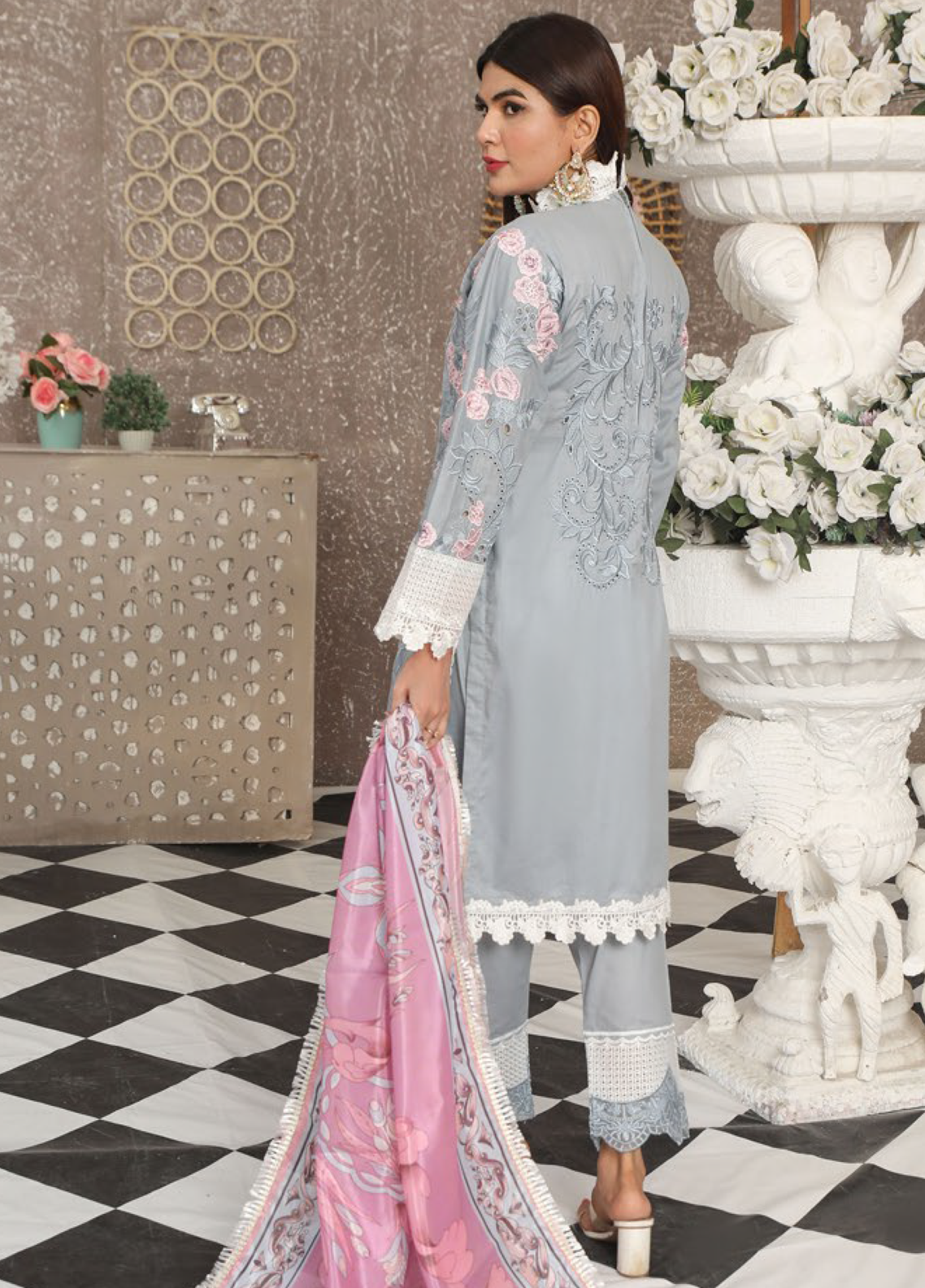 Embroidered Stitched 3 Piece Lawn Suit Design 403 Ready to Wear