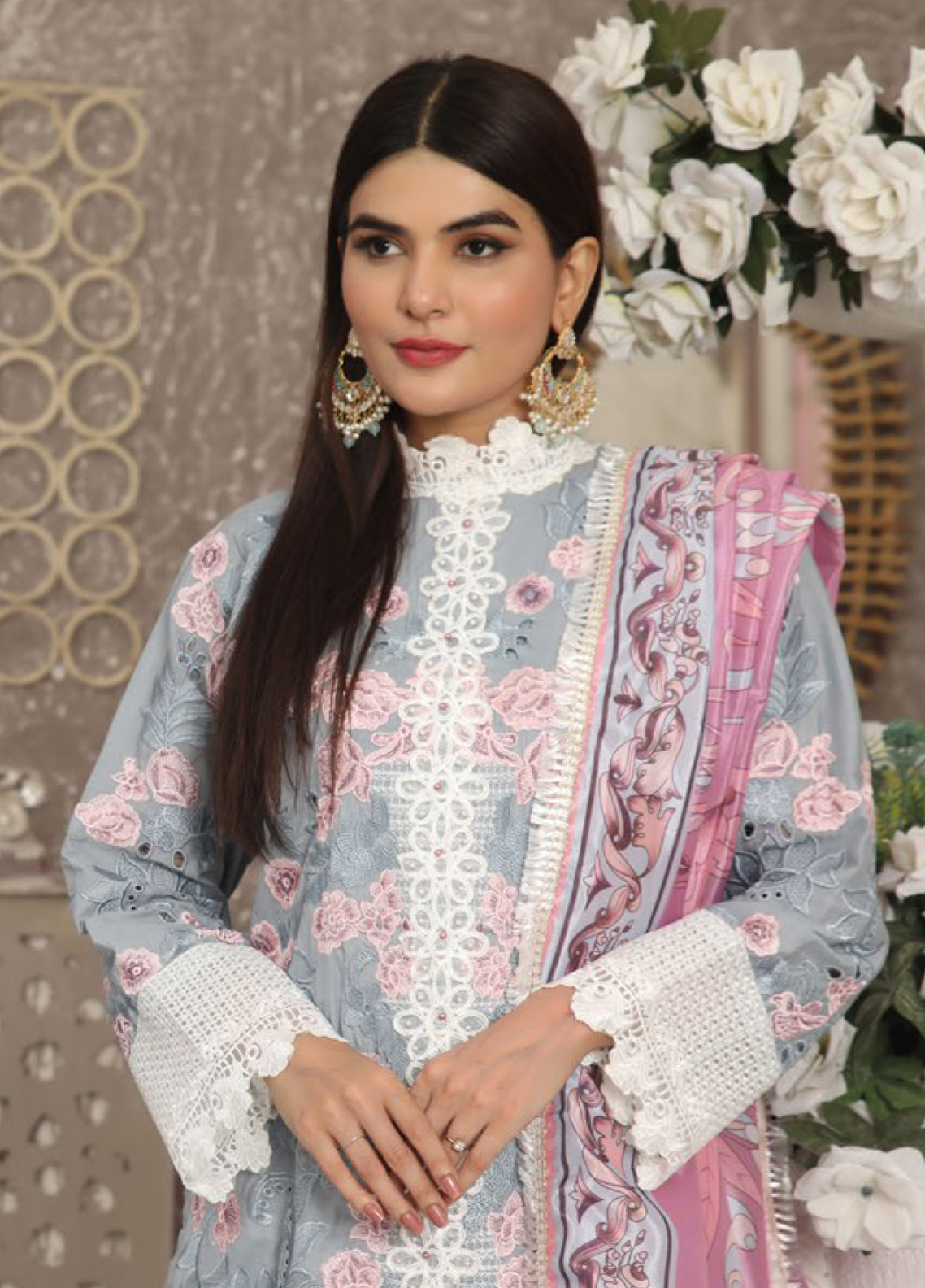 Embroidered Stitched 3 Piece Lawn Suit Design 403 Ready to Wear