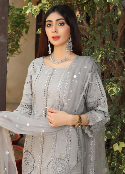 Embroidered Stitched 3 Piece Lawn Suit Design 502 Ready to Wear