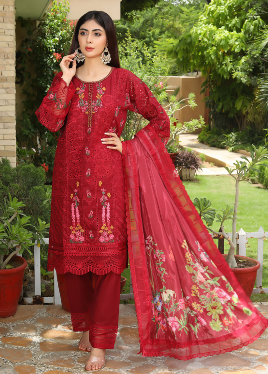 Embroidered Stitched 3 Piece Lawn Suit Design 503 Ready to Wear