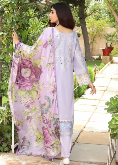 Embroidered Stitched 3 Piece Lawn Suit Design 504 Ready to Wear