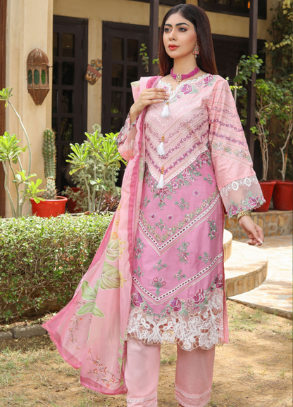 Embroidered Stitched 3 Piece Lawn Suit Design 505 Ready to Wear