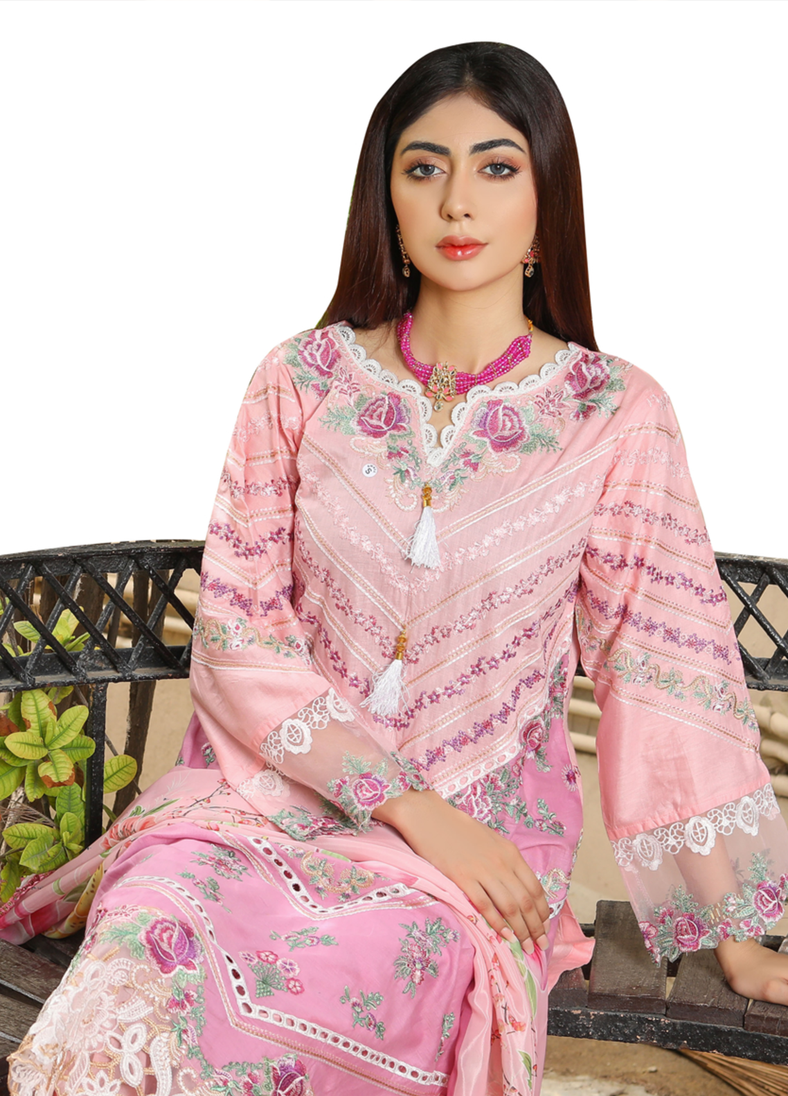 Embroidered Stitched 3 Piece Lawn Suit Design 505 Ready to Wear