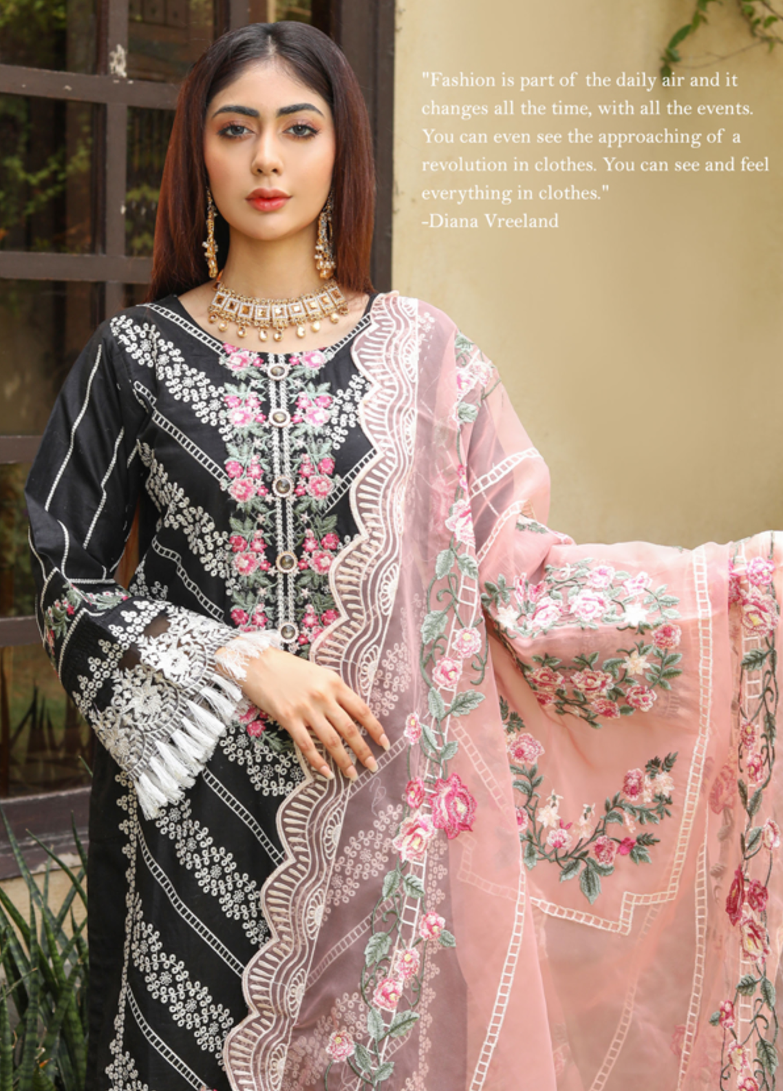 Embroidered Stitched 3 Piece Lawn Suit Design 506 Ready to Wear