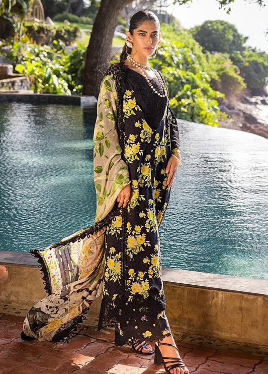 Embroidered Lawn 3 Piece Unstitched Suit ESL-06A ECLIPSED DREAM - Summer Collection