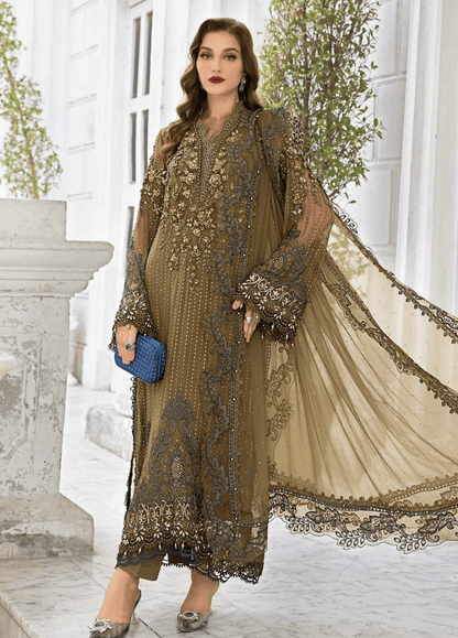 Embroidered Chiffon 3 Piece Unstitched Suit MBC-MPC-24-108 - Party Wear