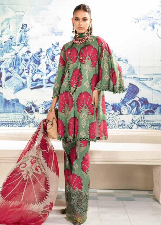 Embroidered Lawn 3 Piece Unstitched Suit MBL-MPT-2209-A-24- Summer Collection