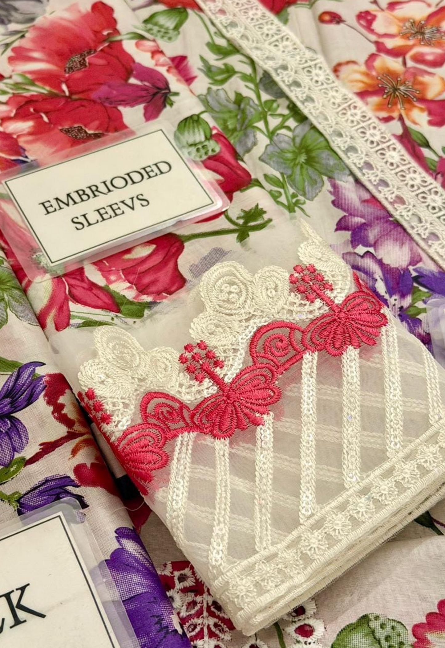 Embroidered Lawn 3 Piece Unstitched Suit MBL-MPT-2902-A-26 - Summer Collection