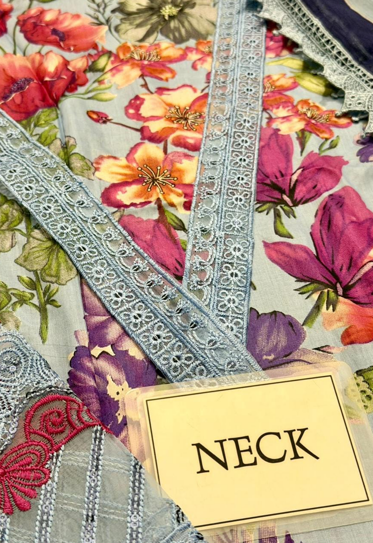 Embroidered Lawn 3 Piece Unstitched Suit MBL-MPT-2902-B-26 - Summer Collection