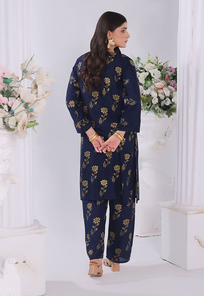Polawn Printed Stitched 2 Piece Premium Linen Suit PB-LINEN-101 - Basic Pret