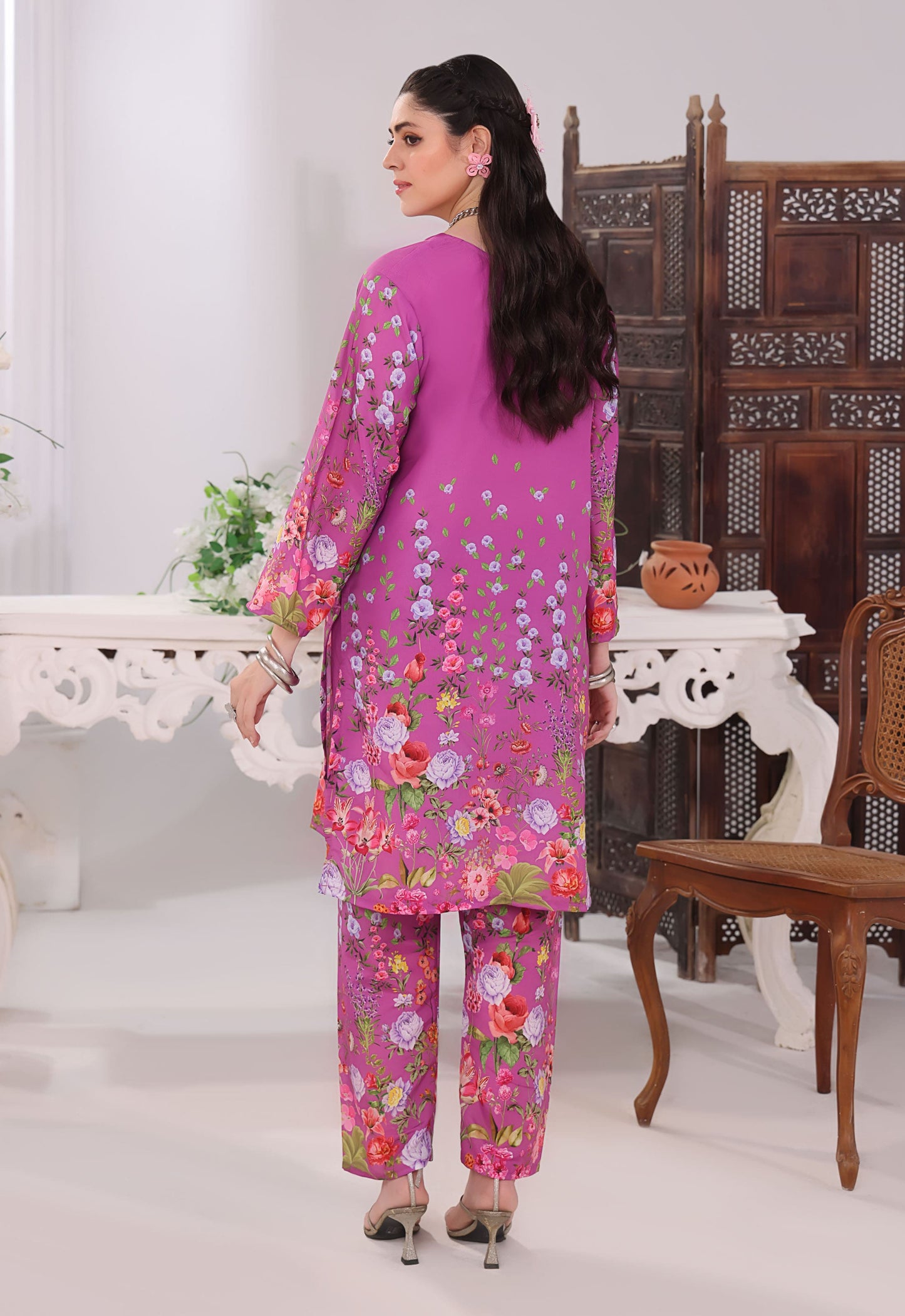 Polawn Printed Stitched 2 Piece Poly Lawn Suit PB-POLY LAWN-102-B - Basic Pret