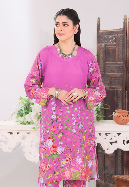 Polawn Printed Stitched 2 Piece Poly Lawn Suit PB-POLY LAWN-102-B - Basic Pret