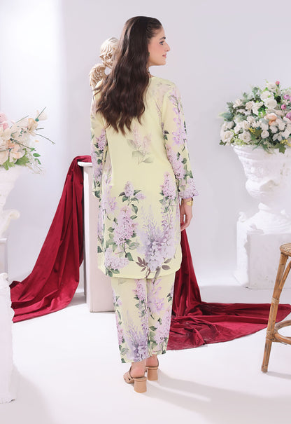 Polawn Printed Stitched 2 Piece Poly Lawn Suit PB-POLY LAWN-103-A - Basic Pret