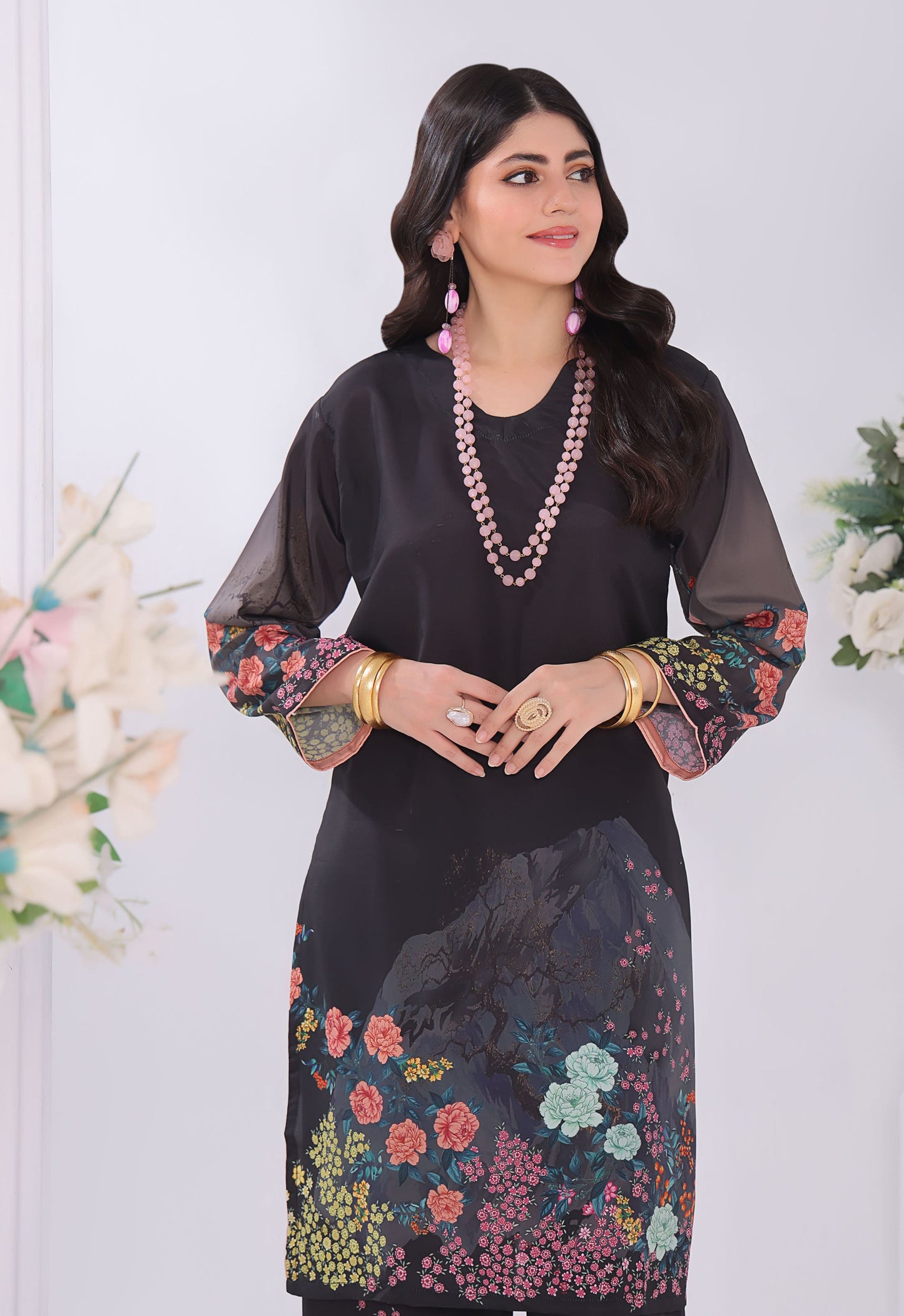 Polawn Printed Stitched 2 Piece Poly Lawn Suit PB-POLY LAWN-104-B - Basic Pret