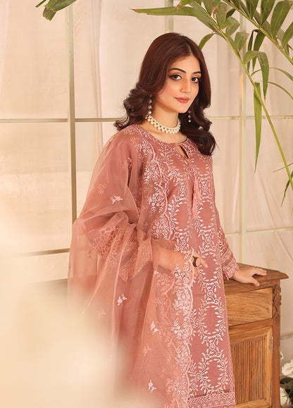 Noor-e-Jahan By Polawn Embroidered Stitched 3 Piece Organza Suit PD-23-301- Ready to Wear