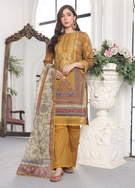 Aafreen By Polawn Embroidered Stitched 3 Piece Lawn Suit PD-24-201-B-Ready to Wear