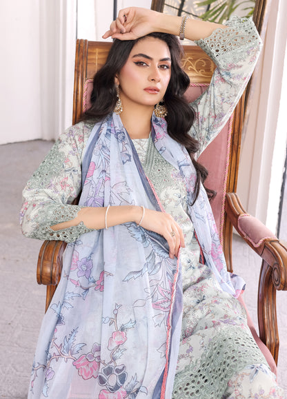 Aafreen By Polawn Embroidered Stitched 3 Piece Lawn Suit PD-24-202-Ready to Wear