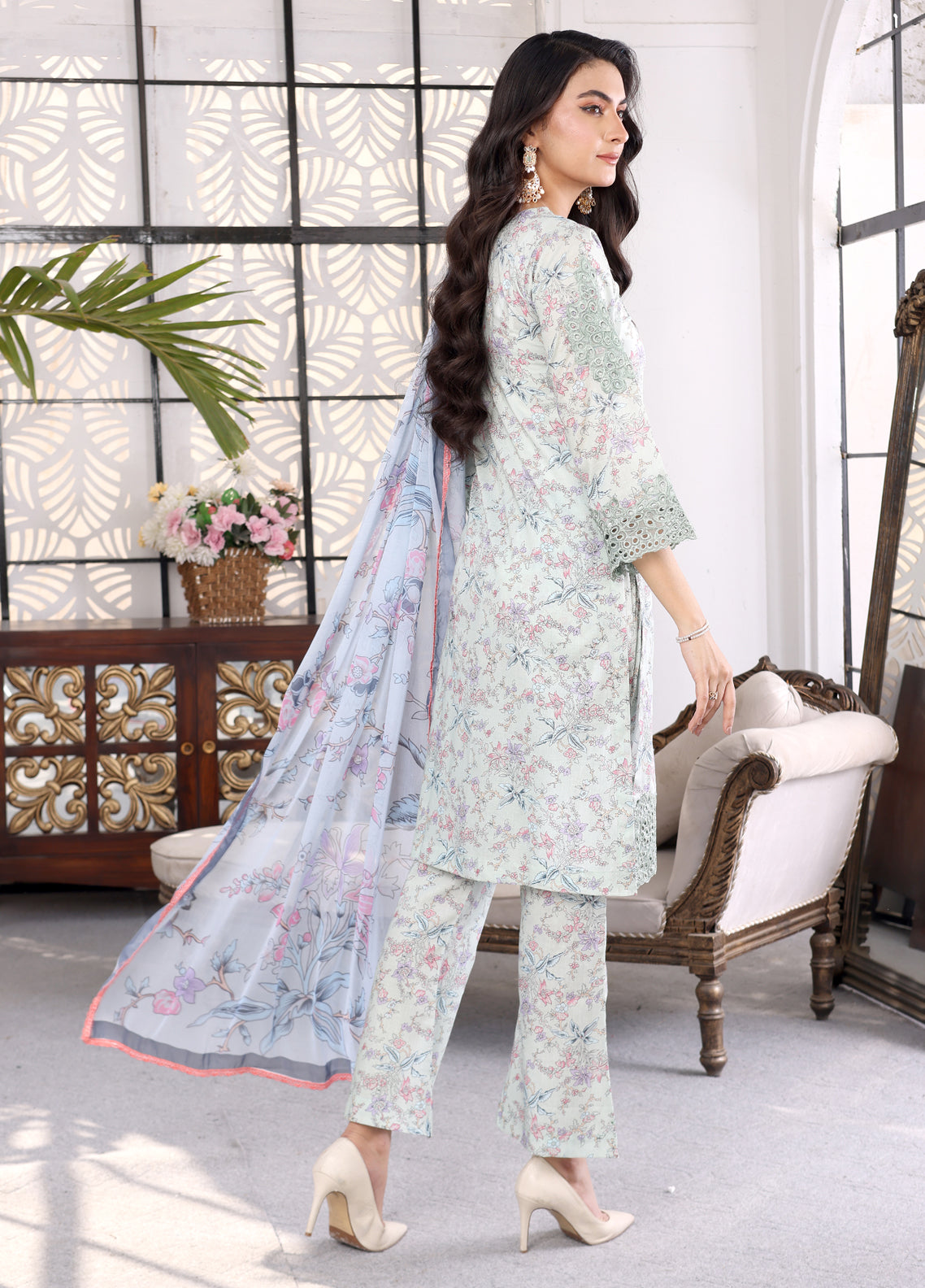 Aafreen By Polawn Embroidered Stitched 3 Piece Lawn Suit PD-24-202-Ready to Wear