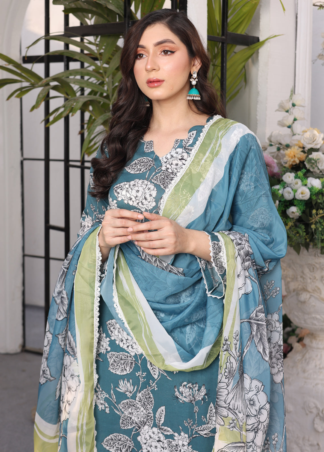 Aafreen By Polawn Embroidered Stitched 3 Piece Lawn Suit PD-24-204-B-Ready to Wear