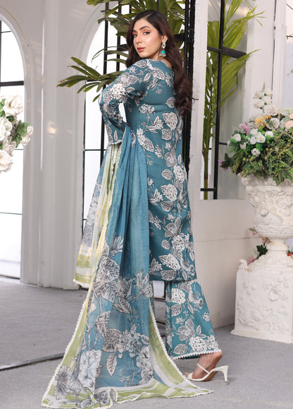 Aafreen By Polawn Embroidered Stitched 3 Piece Lawn Suit PD-24-204-B-Ready to Wear