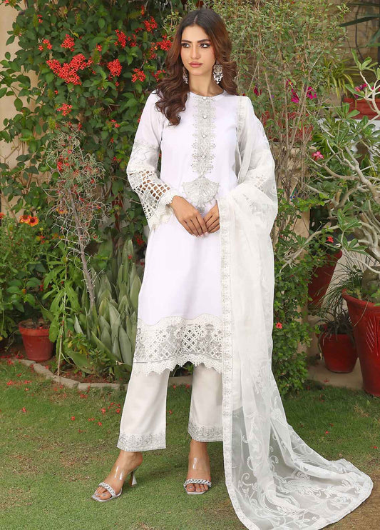 Tehzeeb By Polawn Embroidered Stitched 3 Piece Lawn Suit PD-24-306 - Ready to Wear