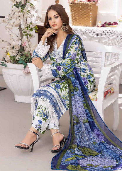 Nayab By Polawn Embroidered Stitched 3 Piece Lawn Suit PD-24-401-B-Ready to Wear