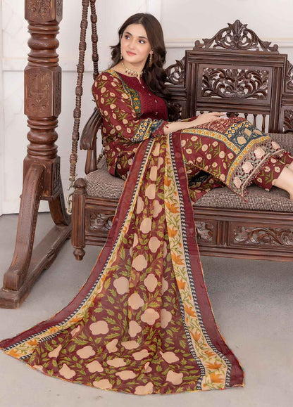 Nayab By Polawn Embroidered Stitched 3 Piece Lawn Suit PD-24-402-B-Ready to Wear