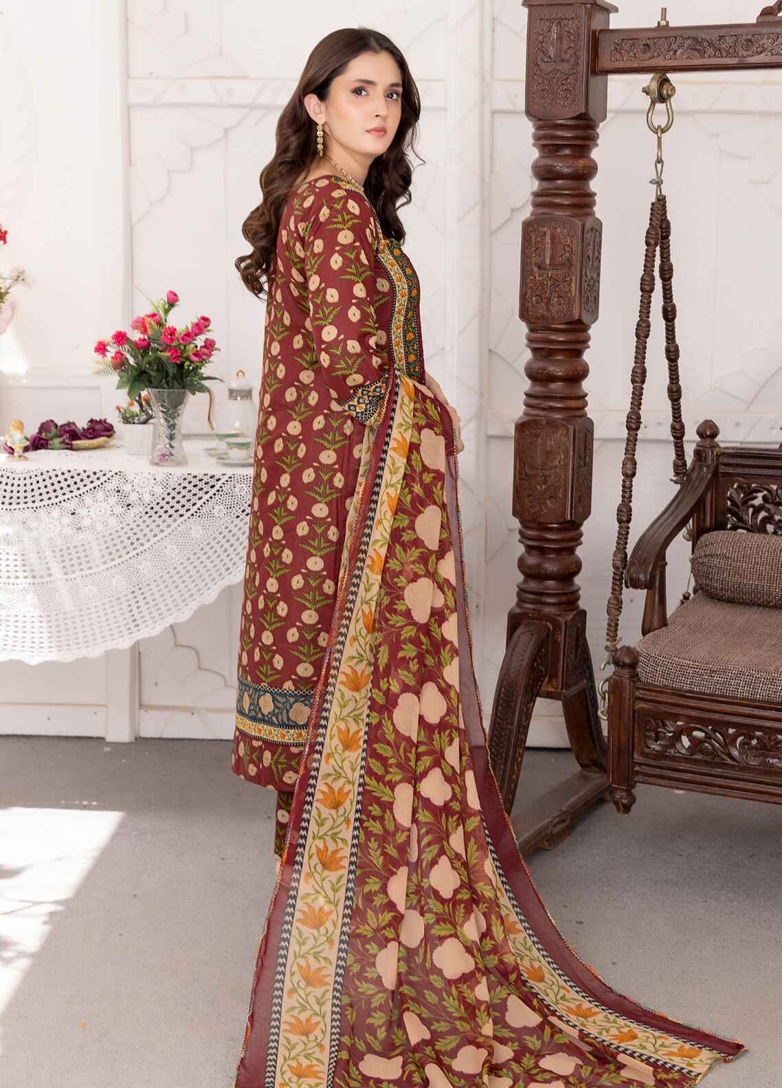 Nayab By Polawn Embroidered Stitched 3 Piece Lawn Suit PD-24-402-B-Ready to Wear